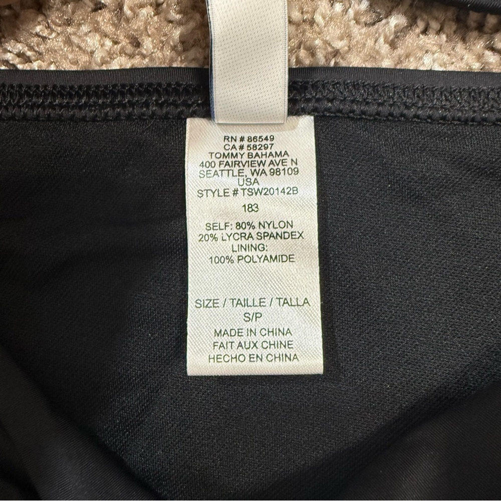NWT Tommy Bahama Black Bikini Set 36C Ruched High Waist Swim Resort - Picture 5 of 7